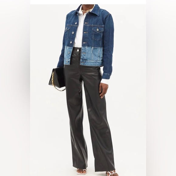 NWOT Frame- Reconstructed Denim Jacket. Size L - Picture 2 of 13